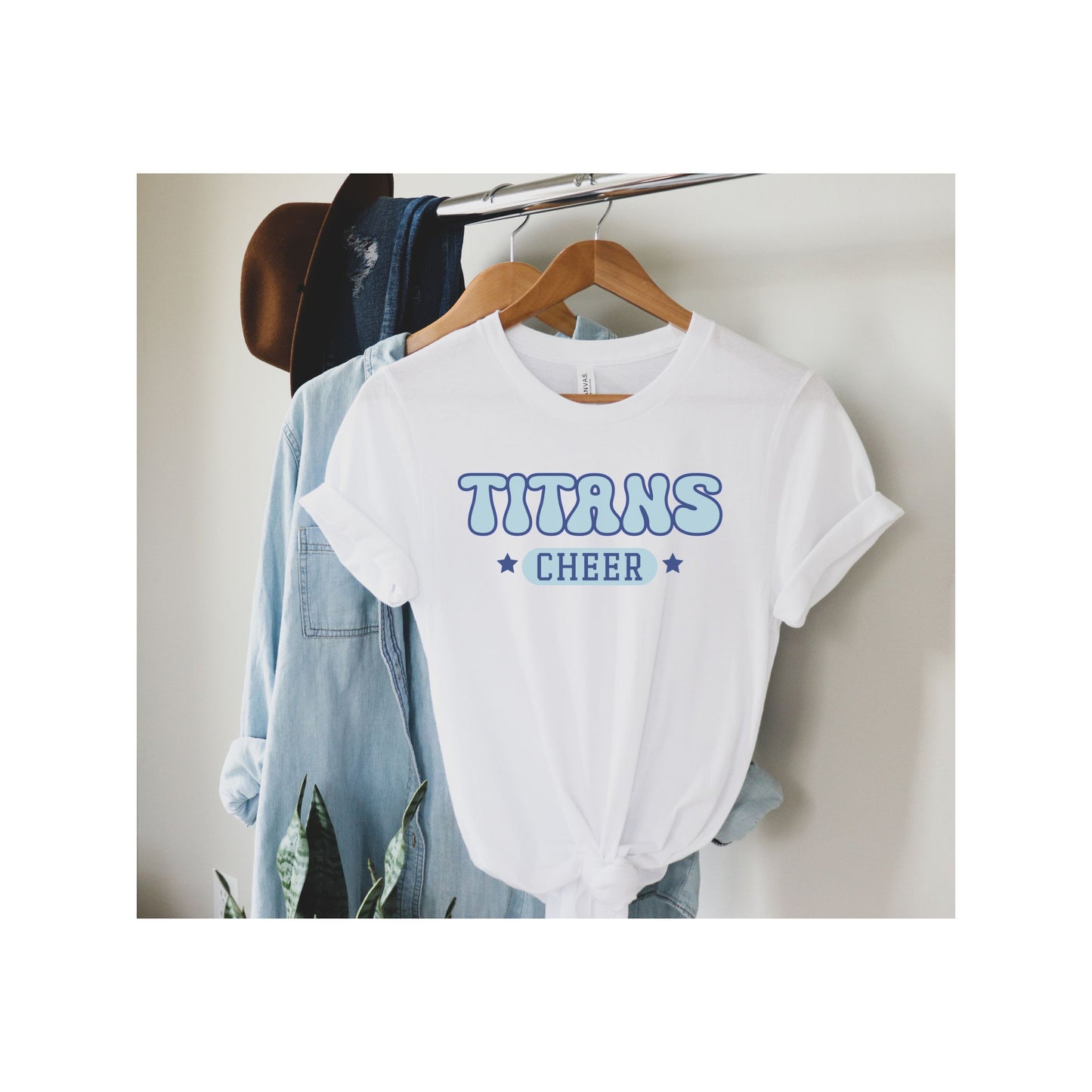 Front and Back Designs | Retro Wavy Text Tee Shirt | Custom Order