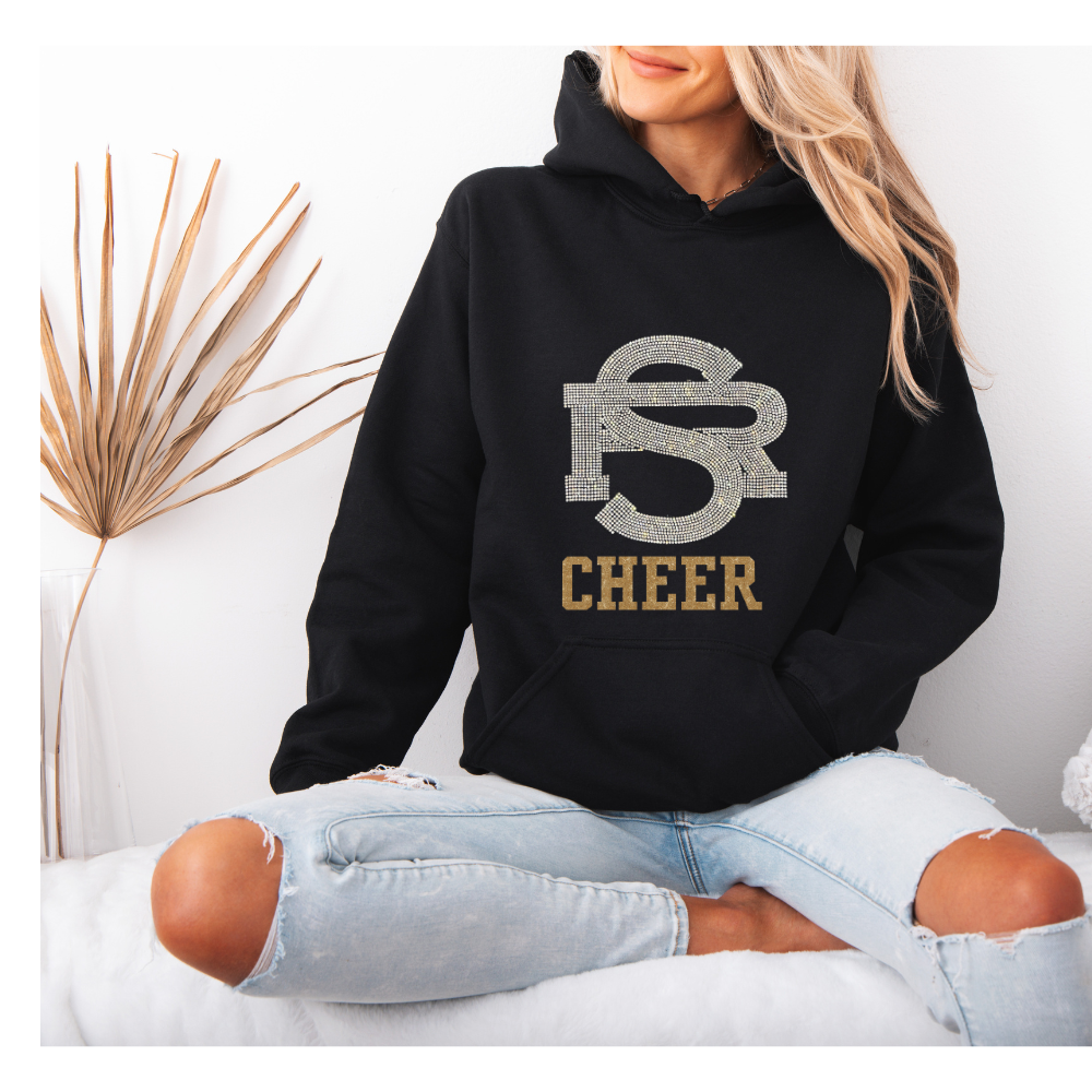 Saints Rhinestone 2025 sweatshirt Front and Back Design