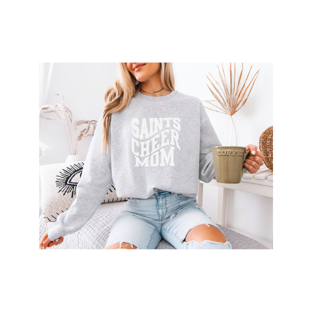 Cheer Mom Wavy Font Crewneck (Copy)