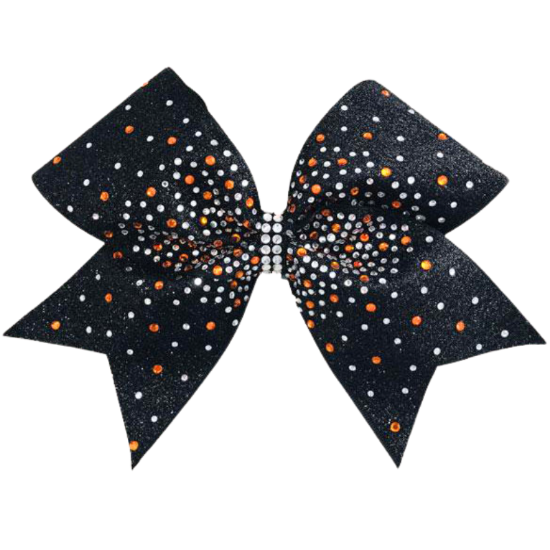 Starry Night Bow with orange and crystal stones 