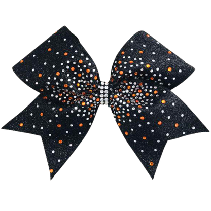 Starry Night Bow with orange and crystal stones 