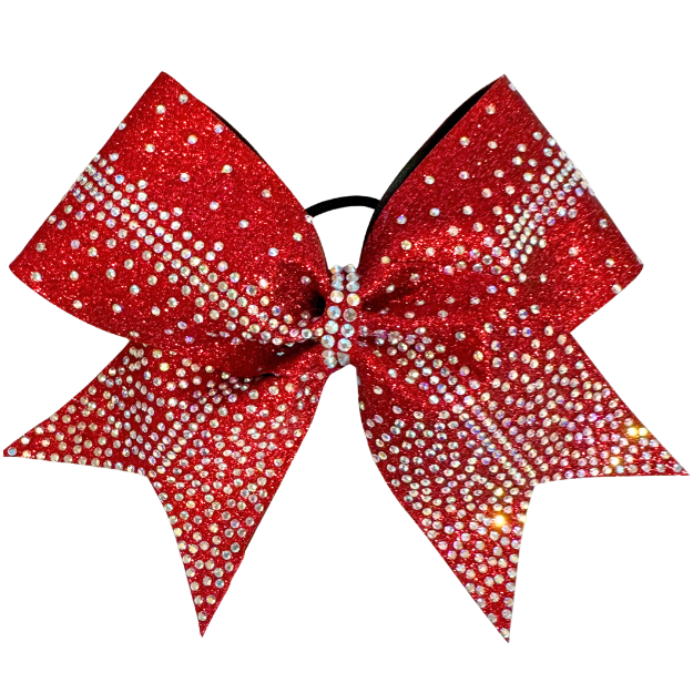 Red Ker Rhinestone cheer bow
