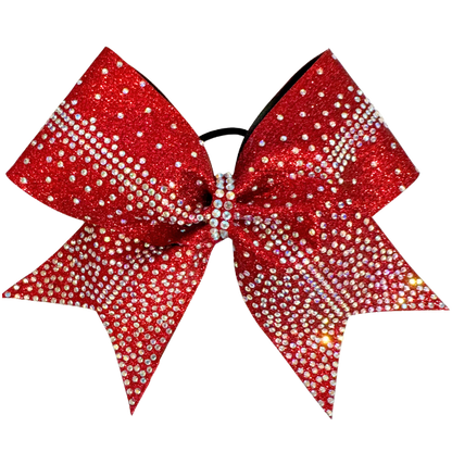 Red Ker Rhinestone cheer bow
