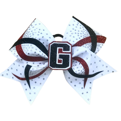 3D Letter (one) Infinity Cheer Bow