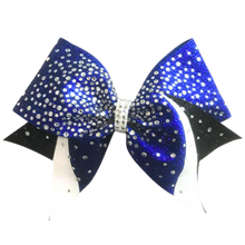 Royal Blue white and black tips on the tails rhinestones 