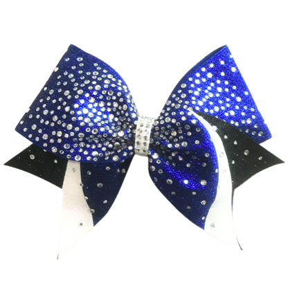 Royal Blue white and black tips on the tails rhinestones 