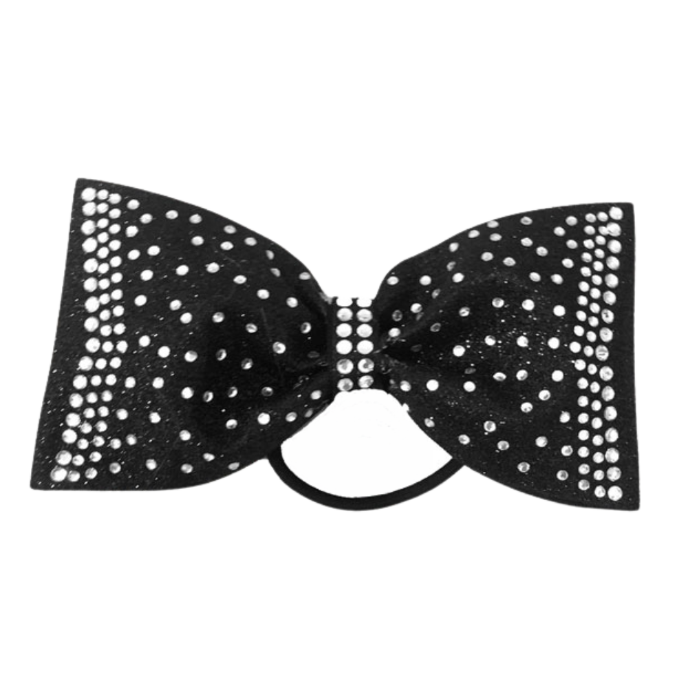 The Bailey Tailess Chevron Rhinestone Cheer Bow