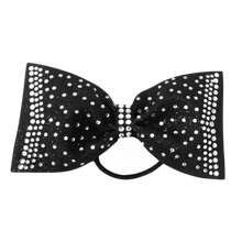 The Bailey Tailess Chevron Rhinestone Cheer Bow