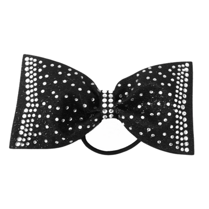 The Bailey Tailess Chevron Rhinestone Cheer Bow