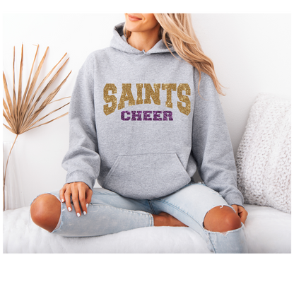 Saints Cheer Glitter Hoodie