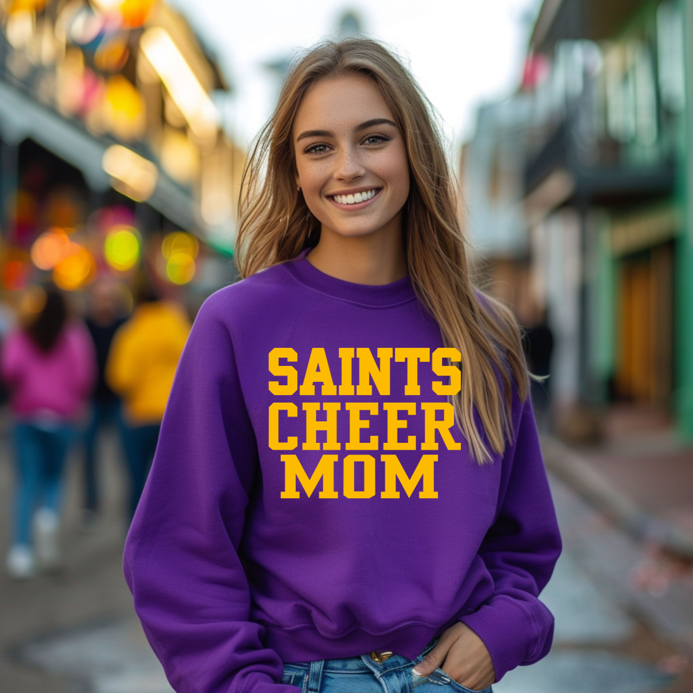 Saints Cheer Mom Crewneck