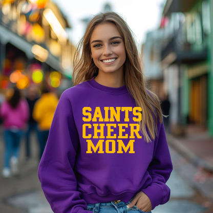 Saints Cheer Mom Crewneck