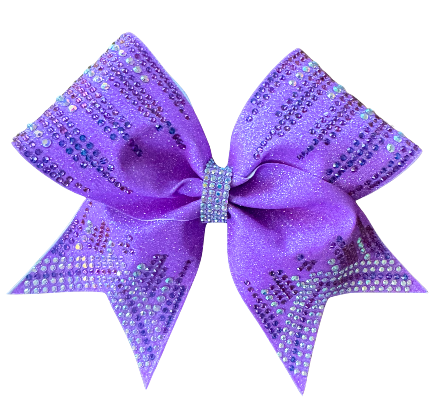 Purple Majesty Bow purple glitter purple and crystal AB stones