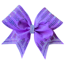 Purple Majesty Bow purple glitter purple and crystal AB stones