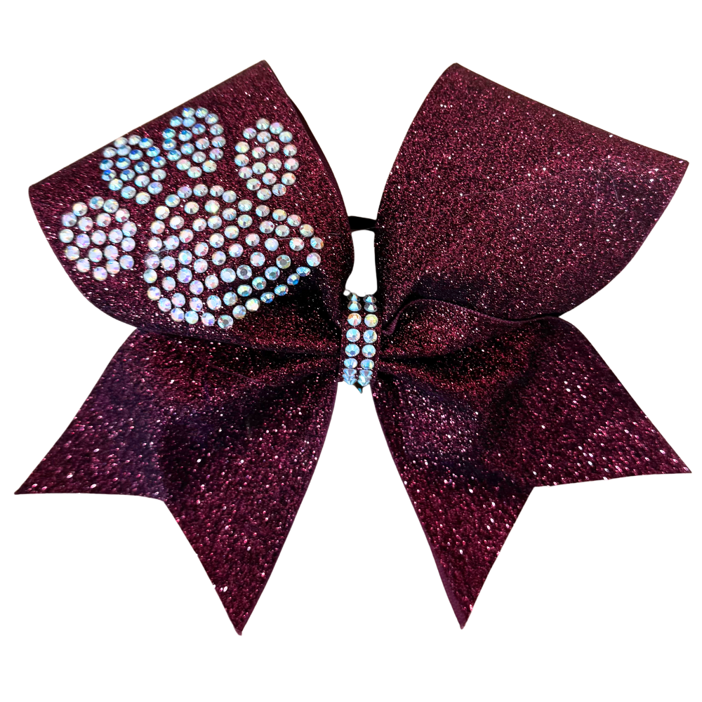 maroon paw bow
