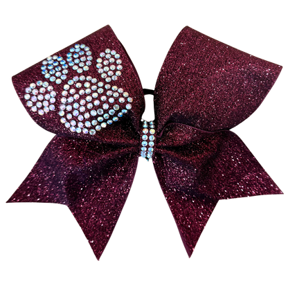 maroon paw bow
