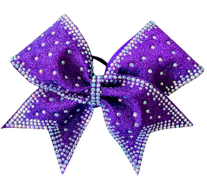 outline princess bow purple and crystal ab
