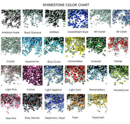 Rhinestone Color Chart