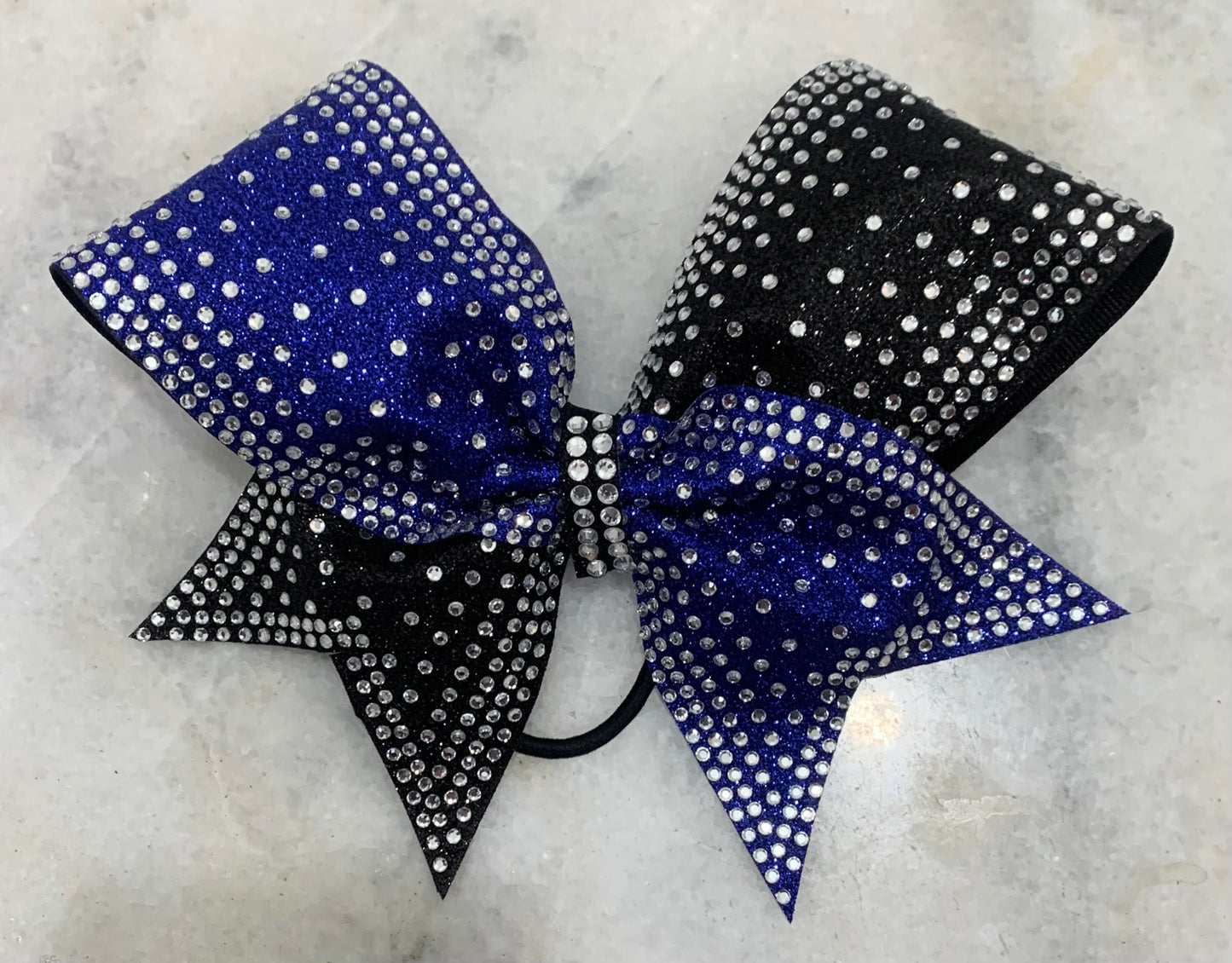 Tick Tock Bow in royal blue and white