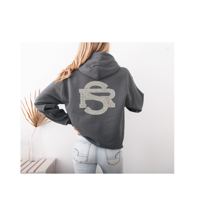 Saints Rhinestone 2025 zip up hoodie with logo back