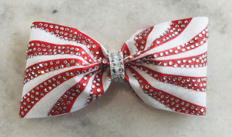 Peppermint Candy red and white bow