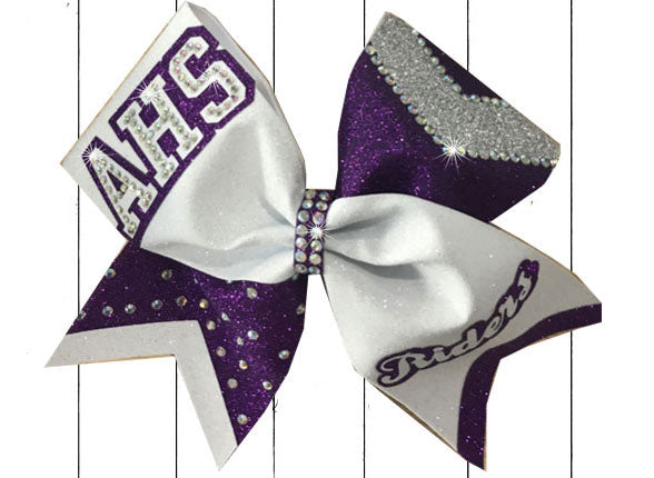 Purple Triple Chevron Bow 