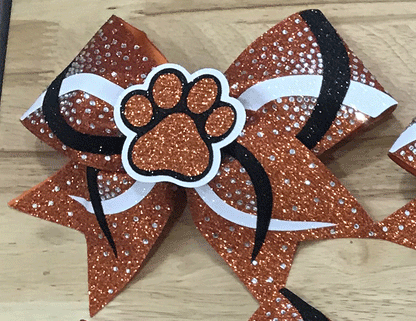 3D Center Infinity ALL Glitter & Rhinestones Bow