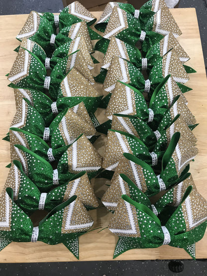 emerald bow delight cheerleading bow