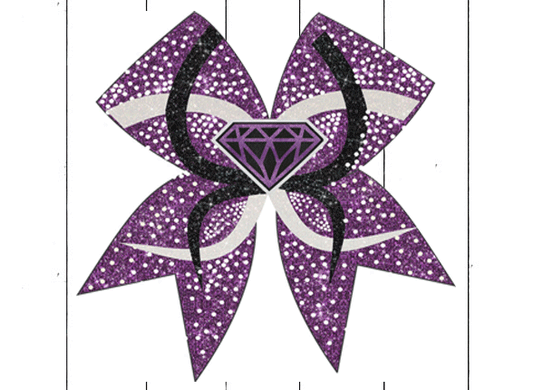 3D Diamond Logo Competition Cheer Bow