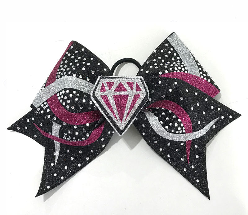 Hot Pink Diamond cheer bow