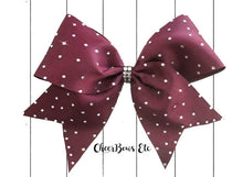 Maroon Rhinestone Cheer Bow 