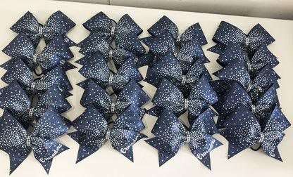 naby blue columbia blue with ombre cheer bow