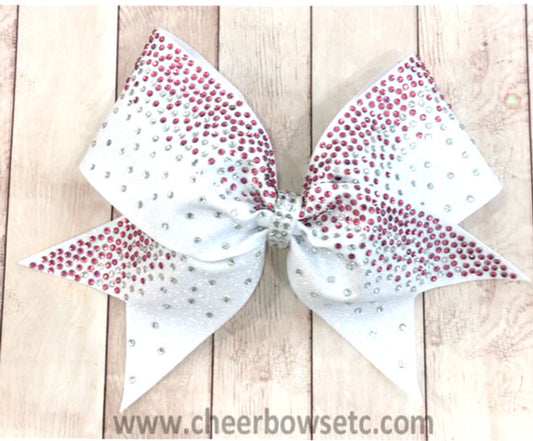 Vertical Ombre Glitter Rhinestone Bow