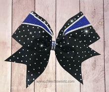 Royal black silver bow