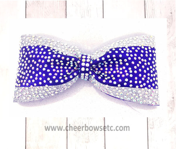 Princess Bow Purple & Silver with rhinestones