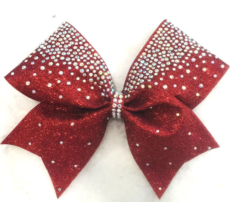Red frosted glitter crystal ab stones