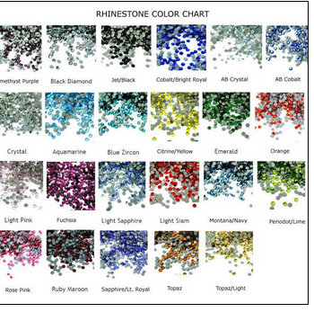 rhinestones color chart