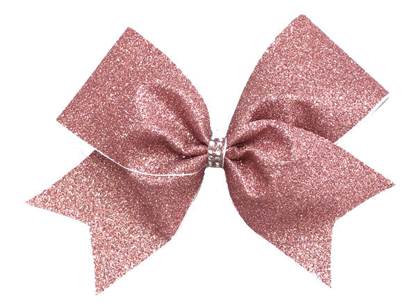 Green and White Full Glitter Cheer Bow With Chevron Tail – Peaches & Queens