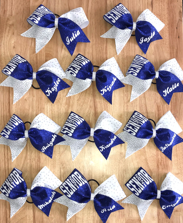 royal blue and white glitter