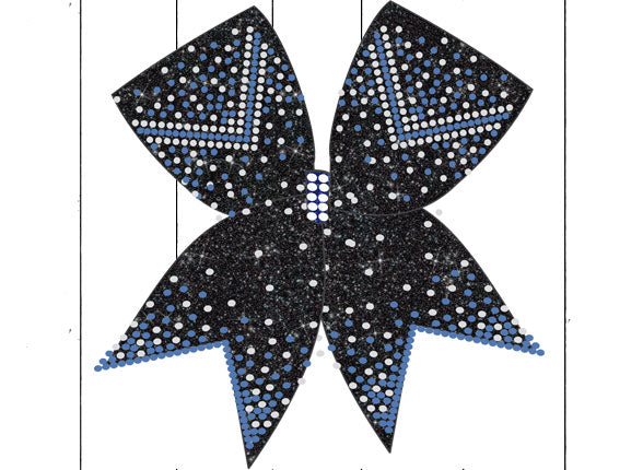 summer delight cheer bow royal and white cheer bow