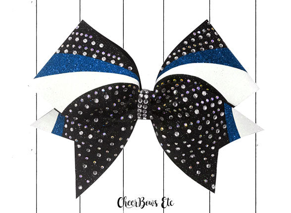 Turquoise blue cheer bow