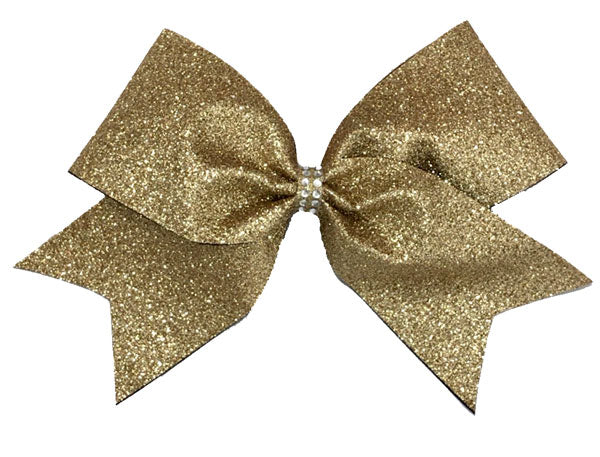 Old Gold Glitter Bow