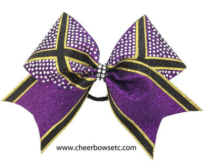 Purple & Gold with rhinestones