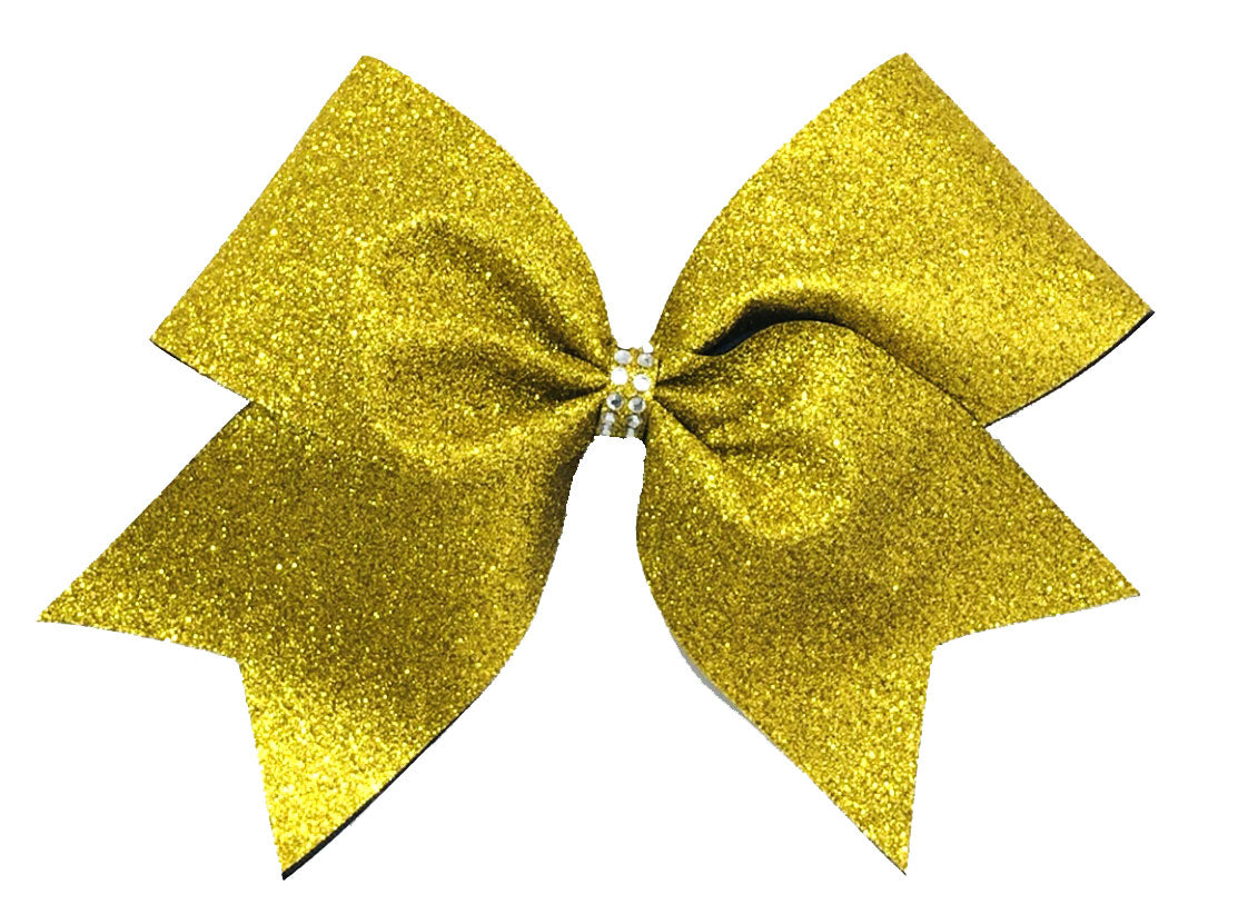 Yellow Gold Glitter Bow